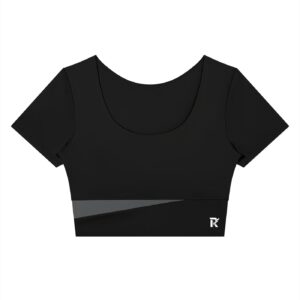 Women's Panelled Crop Yoga T-Shirt